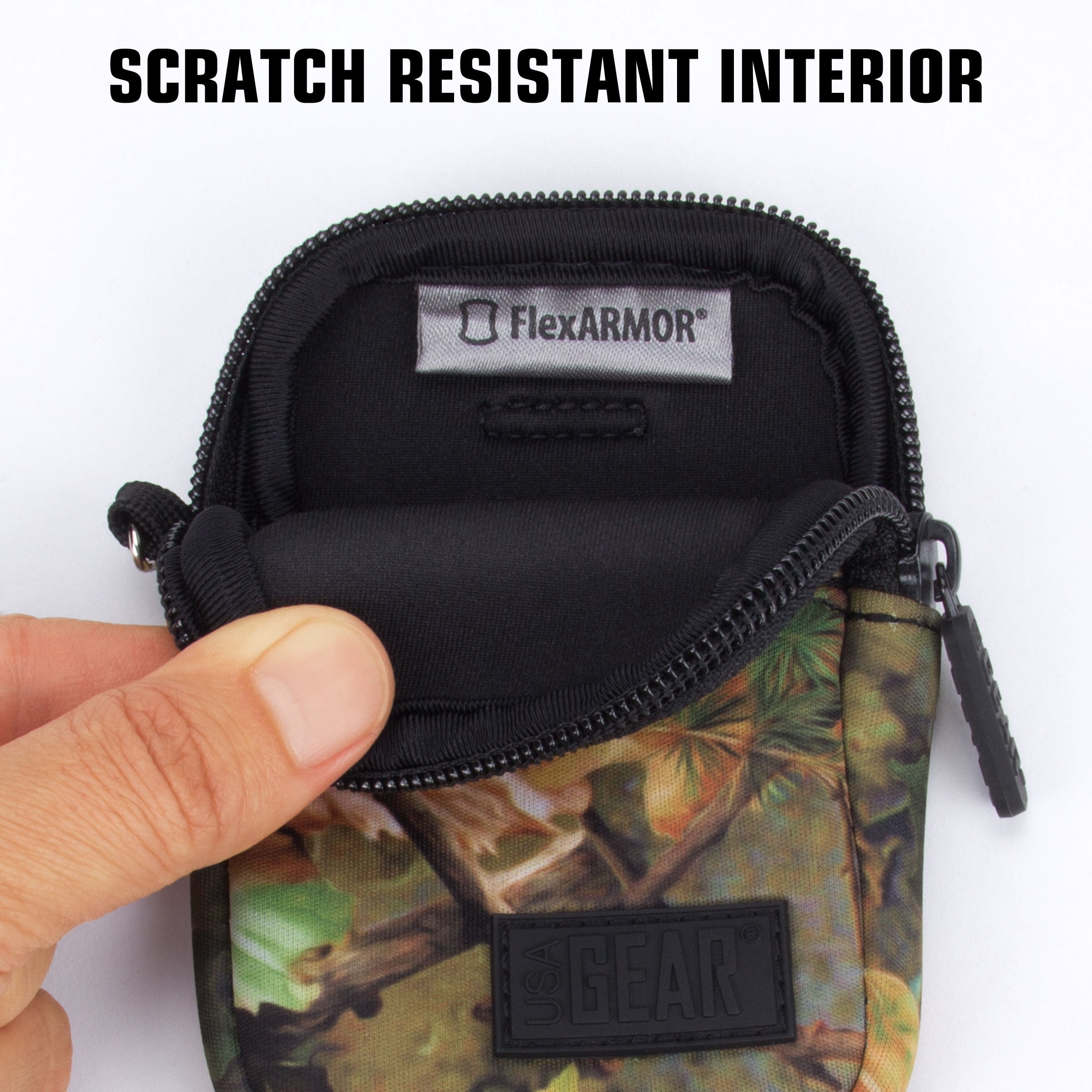 USA Gear Compact Camera Case Bag, Camo Woods