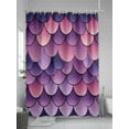 thumbnail image 5 of Shower Curtains Ombre Pink Texture Bath Curtain Abstract Wave Waterproof Bathroom Shower Curtain Set with Hooks Decoration 36 x 72 Inches, 5 of 7