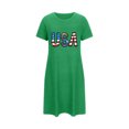 thumbnail image 5 of Aobny Night Gowns Women Sexy Patriotic Lightweight Short Pajama Green Short Sleeve Matching Family Pajamas,M, 5 of 5