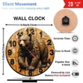 thumbnail image 3 of Bear Wall Clock 10-Inch Silent Wooden Wall Clock, Battery Operated (AA Batteries Not Included), Artistic Home Decor, 3 of 8