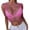 Hot Pink, variant on Womens Shirts Tops Solid Color Rhinestone Mesh Tank See Through Crop Plain Tees Blouses Hot Pink