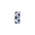 thumbnail image 3 of 925 Sterling Silver Blue&Clear Cubic Zirconia Clip Charm for Bracelet Charms Bangle Pendant Jewelry, 3 of 4