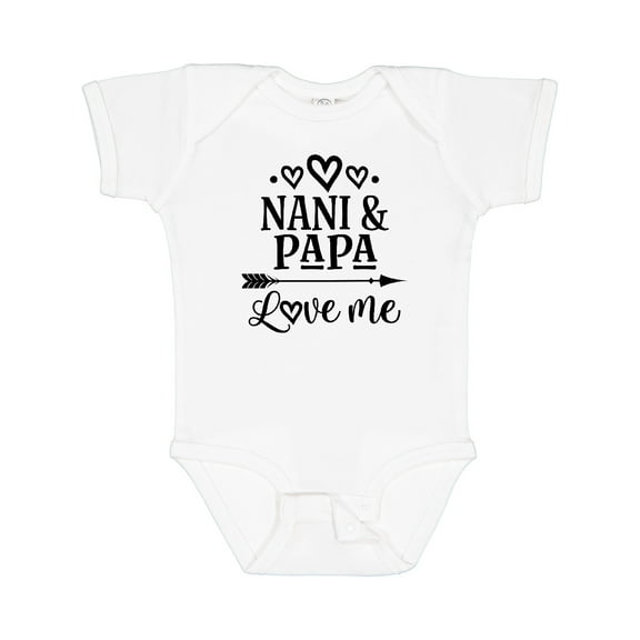 Inktastic Nani and Papa Love Me Boys or Girls Baby Bodysuit