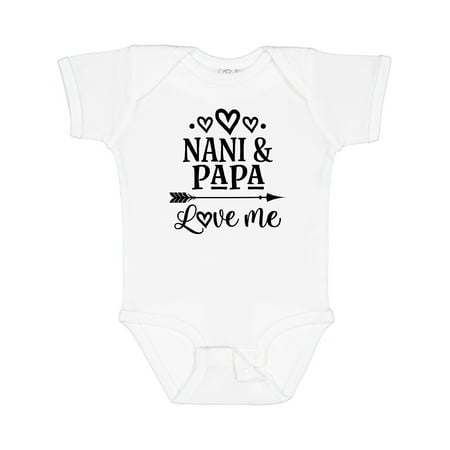 

Inktastic Nani and Papa Love Me Gift Baby Boy or Baby Girl Bodysuit