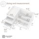 thumbnail image 2 of Organizador de maquillaje Uncluttered Designs, grande, con cajones, color blanco, 2 of 9