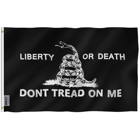 ANLEY Fly Breeze 3x5 Foot Liberty Or Death Flag - Don't Tread On Me Flags Polyester with Brass Grommets