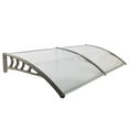 thumbnail image 3 of EDOEMSE 80"×40" Door Window Awning Canopy, Patio Sun Shade Awning w/ Aluminum Frame, Silver & Gray, 3 of 7