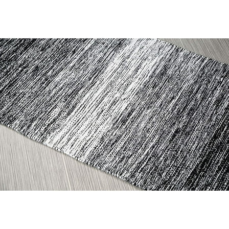 Black & White Cotton Door Mat Rug Indoor Outdoor - 2x3' Entrance Entryway Rug Kitchen Bath Home Décor (24 x 36")
