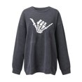 thumbnail image 3 of Sudadera Para Mujer Sudaderas de Cuello Redondo Manga Larga Suelta Cuello Redondo Estampado Sudadera Top Blusa Odeerbi ODB147008, 3 of 4