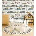 thumbnail image 3 of S4Sassy Peel & Stick Vinyl Wallpaper, Vehicle Print Wallpaper Contact Paper Waterproof - White, 25"X 120", Textured Finish, Removable Walls Covering For Kids Room Wall Decor, Baby Room, Playroom, 3 of 8