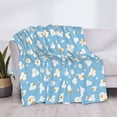 thumbnail image 3 of Rateoe Blue Popcorn Pattern Flannel Throw Blanket, Ultra-soft Blanket for Bed, Couch, Car, Hypoallergenic Anti-pilling blanket-40"x30"(Horizontal), 3 of 6