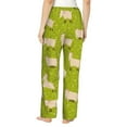 thumbnail image 3 of Pajama Pants Women, Cartoon Cute Funny Sheep Green_A Sweatpants Soft Sleep Lounge Pants, Casual PJ Bottoms Pants with Pockets, 3 of 5