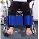 thumbnail image 1 of JM Cinturón de sujeción para piernas, algodón, elasticidad ajustable, reposapiés para silla de ruedas, antideslizante, correa de sujeción para piernas ajustable, cinturón de seguridad, tamaño universal (azul) ER, 1 of 5