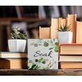 thumbnail image 4 of Zomyto 5x5 Inches Sage Green Decor,Farmhouse Decor,Breathe Quotes Wooden Box Sign Decor, Shelf Decor,Eucalyptus Decor (soak), 4 of 6