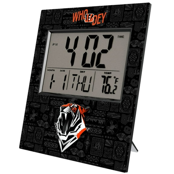 Cincinnati Bengals 2024 Illustrated Limited Edition Digital Desk/Wall Clock