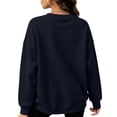 thumbnail image 5 of Dwellite Sweatshirt for Women Long Sleeve Crewneck Fall Top with Pocket Cute Winter Loose Fit Shirt Black XL, 5 of 5