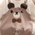 thumbnail image 4 of Ulanda Newborn Baby Boy Girl Christmas Outfit My First Christmas Romper Jumpsuit Gender Neutral Baby Clothes (Coffee, 3-6 Months), 4 of 4