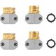 thumbnail image 1 of Nvzi Kit de 2 conectores para reparación de mangueras de jardín con extremos macho y hembra de zinc y aluminio, aptos para tuberías de agua de jardín de 5/8 y 3/4 de pulgada., 1 of 5