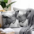 thumbnail image 2 of Abstract Ombre Grey Black Marble Outdoor Pillow Covers Pack of 2 Modern Art Waterproof Throw Pillow Covers Decorative Cushion Cases for Patio Garden Tent Balcony Couch 24x24 inch, 2 of 8
