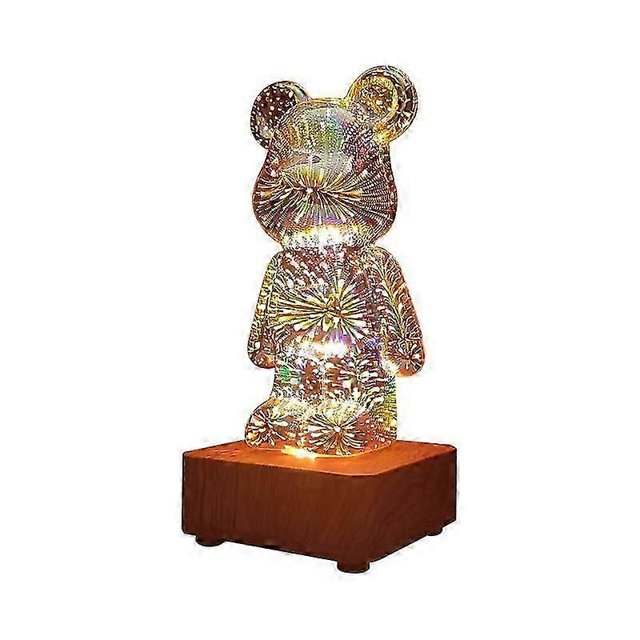 LED Colorful Bear Night Light, Creative Table Lamp for Children's Room