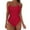 Red, variant on vigerkar Women's Vintage Padded Push up One Piece Swimsuits Tummy Control Bathing Suits Swimwear Red, S