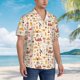 thumbnail image 3 of Balery UAE Travel1 Camisas hawaianas de manga corta para hombre, camisas playeras de corte holgado, camisas de vacaciones con botones,Large, 3 of 7