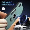 thumbnail image 4 of Allytechgroup iPhone XS Max Case Cover, Bumper Shockproof Case with Ring Holder Stand Compatible with Car Mount Premium PC and TPU Phone Case for iPhone XS Max, Darkgreen, 4 of 7