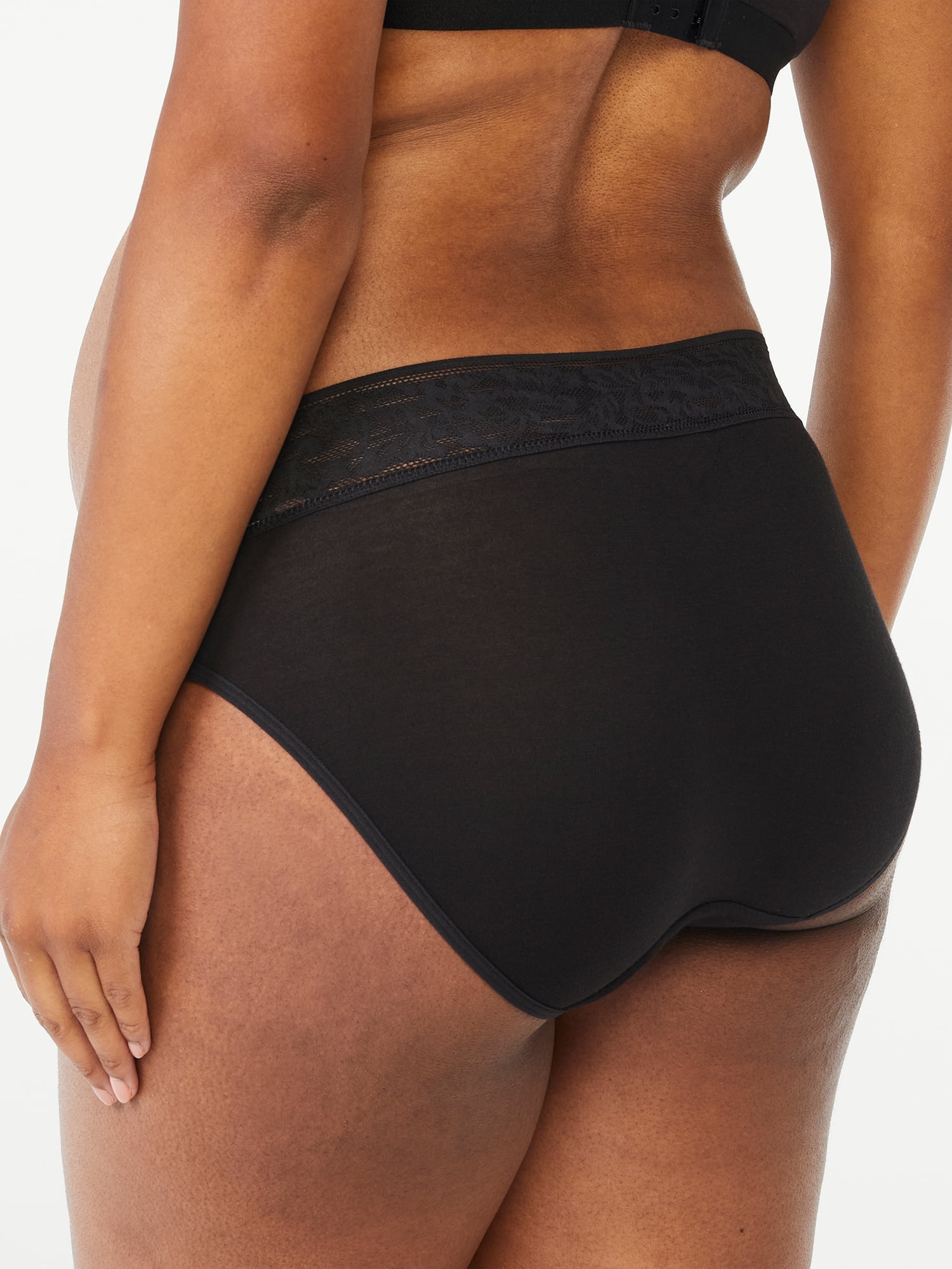 Joyspun Women’s Maternity Under-the-Belly Lace Trim Underwear, 3-Pack, Sizes S-XXXL