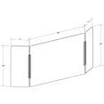 thumbnail image 2 of X-Large 62"wide x 30" high Clear Acrylic Tri Fold PLEXIGLASS Protective Shield, Sneeze Guard, Personal Barrier, adjustable heights for pass through on the bottom, 2 of 7