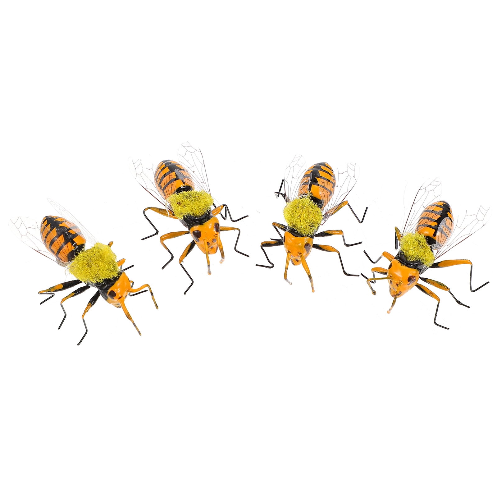 MasteelfCA 4Pcs Garden Bee Figurines Simulation Insect Decoration Gardening Supplies