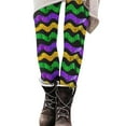 thumbnail image 6 of Meichang Women's Mardi Gras Leggings Mask Print Yoga Pants High Waist Stretchy Tights Mardi Gras Holdiay Party Leggings Carnival Workout Leggings for Women, 6 of 7