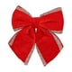 thumbnail image 2 of Lazo de terciopelo navideño | Cinta adhesiva de franela roja, beige y rosa | Adorno de papel de regalo reutilizable preatado para coronas de árbol, sofás y ventanas | Decoración navideña DIY, 2 of 6