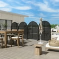 thumbnail image 3 of MAYEERTY 72"x47"x16" Outdoor Privacy Screen with Stand Metal Balcony Decorative Screen,Black, 3 of 5