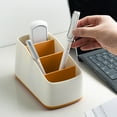 thumbnail image 4 of Small Desks for Small Spaces, Compact Desk for Small Spaces Office Desktop Stationery Storage Box Divided Compartments Organizer Pencil Card Rack, 4 of 6