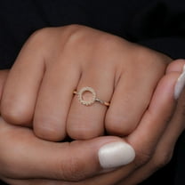 1ct Moissanite Diamond Ring Open Circle Diamond Ring Valentine's Special Gift Unique Ring for her