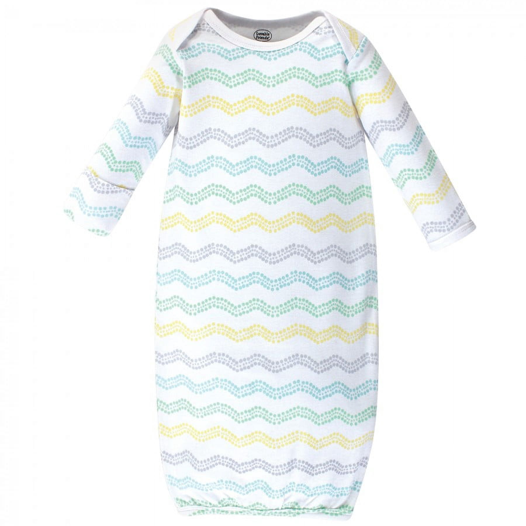 Luvable Friends Cotton Gowns, Basic Elephant, Preemie-Newborn