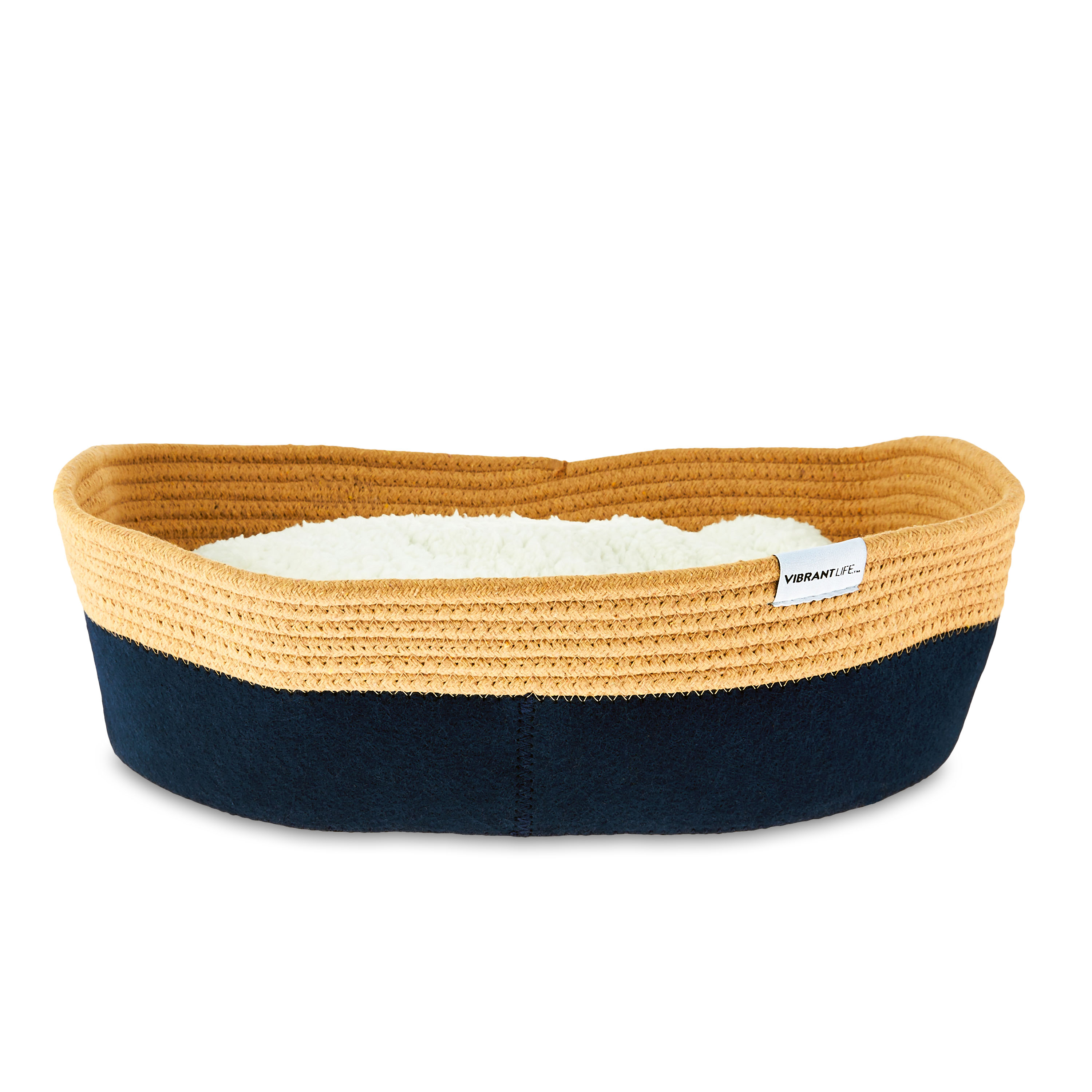 Vibrant Life Oval Woven Rope Cat Bed with Catnip photo 1