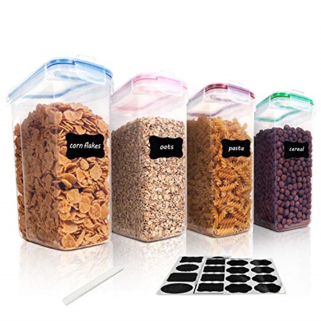 Details about / Food Sealed Kitchen Wooden Lid Storage Tank Cereal Container for Oatmeal Rice