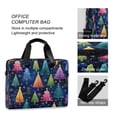 thumbnail image 4 of 16" Laptop Briefcase for Work Travel Laptop Shoulder Bag Carrying Handbag Laptop Case Colorful Christmas Trees Pattern, 4 of 8
