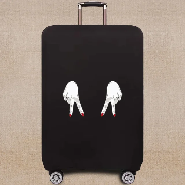 Luggage Cover Suitcase Dust Luggage Protective Cover for 18-32 Inch Chest Pattern Series Trolley Case Elastic Dust Cover 1chest011 L