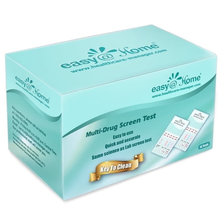 Easy@Home Multi-Drug Urine Test Kit, 4 Panel, At-Home Urine Drug Test, 10 Piece