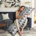 thumbnail image 5 of Boho Long Body Pillow Cover – Soft & Breathable Ethnic Fabric, Hidden Zipper, 20"x54", Stylish Abstract Tribal Print – Gift for Side Sleepers, Pregnancy, Home Decor, 5 of 7