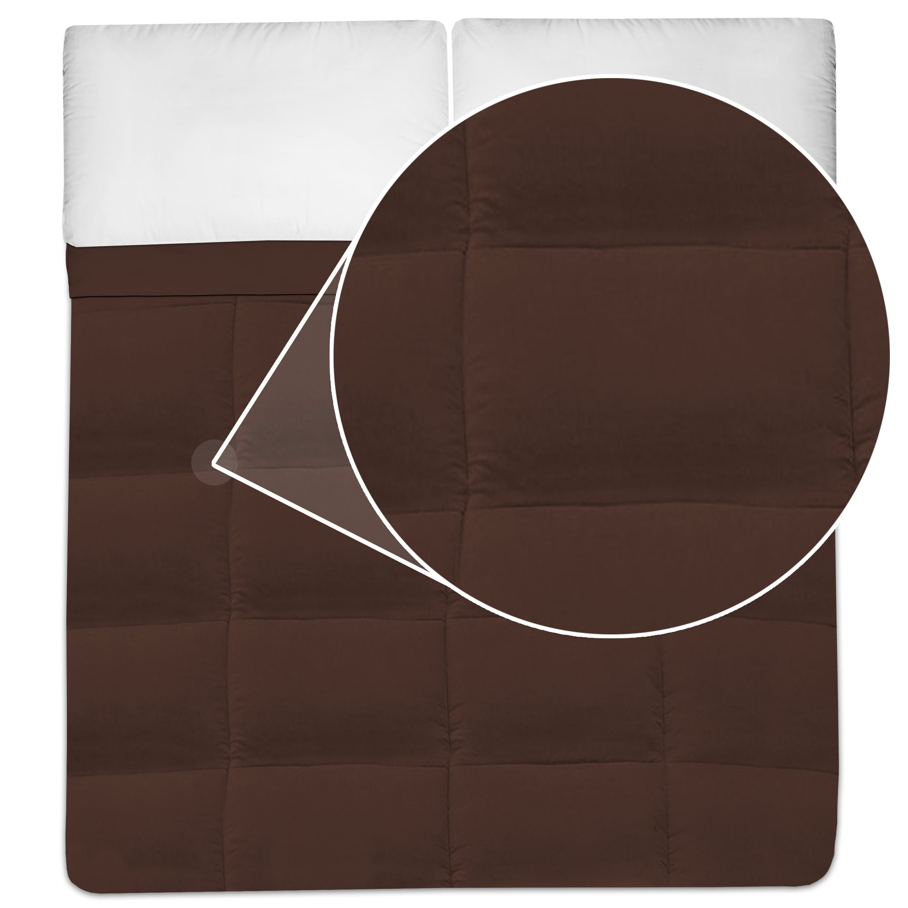 Down Alternative Polyester Box Stitch Microfiber Comforter - Queen