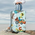 thumbnail image 3 of Lsque Cartoon Car Racing Printed Luggage Cover, Travel Luggage Protector,Scratch and Dirt Resistant, Fits 18-32 Inch Luggage - Medium, 3 of 9