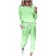 thumbnail image 2 of Puntoco Traje Casual Con Cordón Y Cuello Redondo De Manga Larga Con Estampado Holgado A La Moda Para Mujer Verde Xxl, 2 of 5