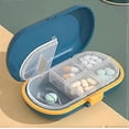 thumbnail image 5 of Pastillero de plástico portátil, pequeño, con 4 compartimentos y tapa, resistente al agua., 5 of 5