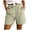 Green, variant on GHIIYER Cotton Hiking Shorts for Women Casual High Waisted Elastic Shorts with Pockets Summer Clothes Size 2XL