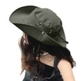 thumbnail image 2 of Outdoor Boonie Hat Wide Brim Sun Protection Hat Adjustable Chin Strap Breathable Fishing Hiking Cap, 2 of 6