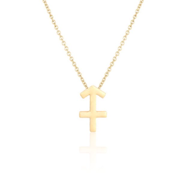 Ins Doce Signo del zodiaco Amistad Collar Ins Joyería Cadena Encanto Elegante Cómodo Personalidad Colgante Accesorio de moda Sagitario oro Inevent AP009334-10
