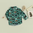 thumbnail image 2 of Okbabeha Toddler Baby Western Clothes Boy Long Sleeve Button Down Shirt Cow Print Blouse Tops Boys Fall Outfits, 2 of 7